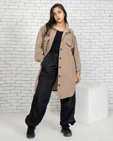 ribbed shirt with pockets
